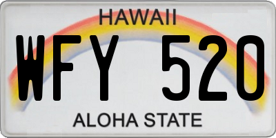 HI license plate WFY520