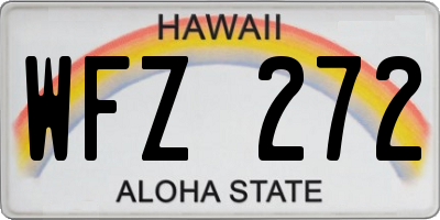 HI license plate WFZ272