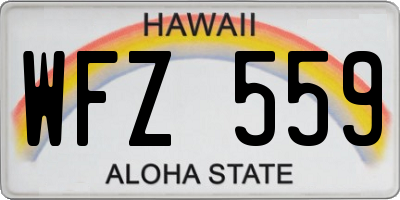 HI license plate WFZ559