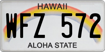 HI license plate WFZ572
