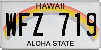 HI license plate WFZ719