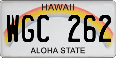 HI license plate WGC262