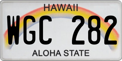HI license plate WGC282