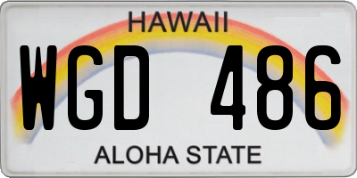 HI license plate WGD486