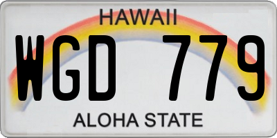 HI license plate WGD779