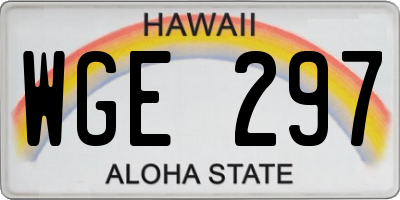 HI license plate WGE297