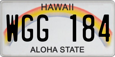 HI license plate WGG184