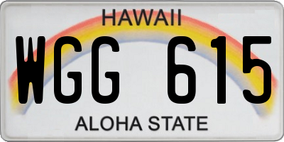 HI license plate WGG615