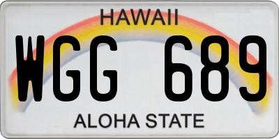 HI license plate WGG689