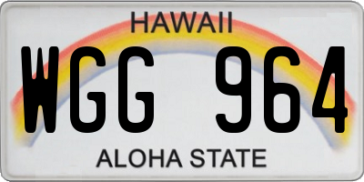 HI license plate WGG964