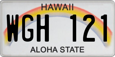 HI license plate WGH121