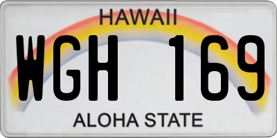 HI license plate WGH169