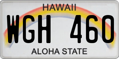HI license plate WGH460