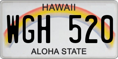 HI license plate WGH520