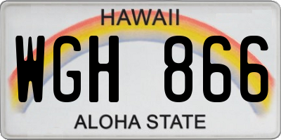 HI license plate WGH866