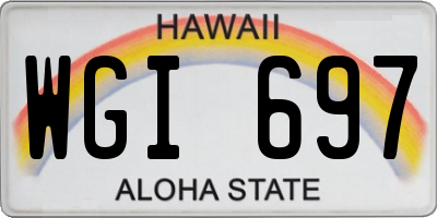 HI license plate WGI697