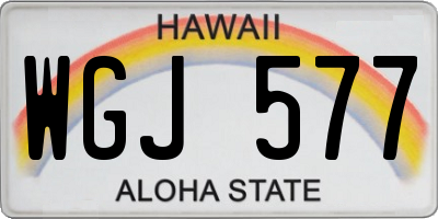HI license plate WGJ577