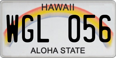 HI license plate WGL056
