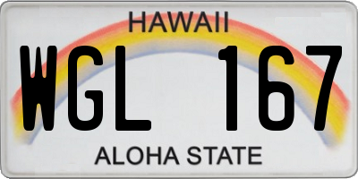 HI license plate WGL167