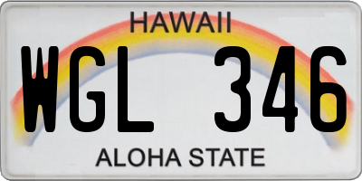 HI license plate WGL346