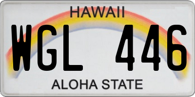HI license plate WGL446