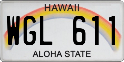 HI license plate WGL611