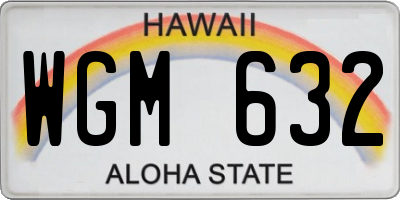 HI license plate WGM632