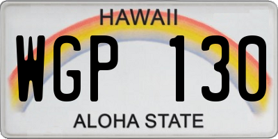 HI license plate WGP130