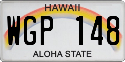 HI license plate WGP148
