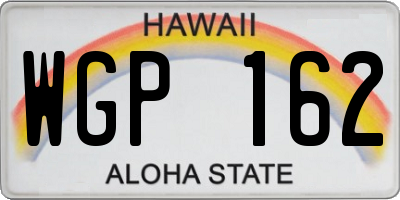 HI license plate WGP162