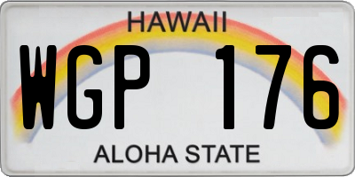 HI license plate WGP176