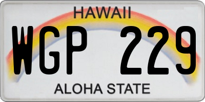 HI license plate WGP229