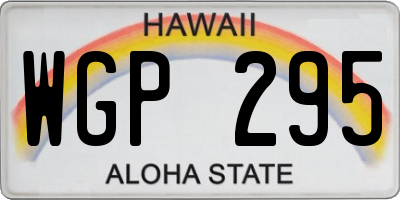 HI license plate WGP295