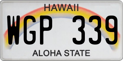 HI license plate WGP339