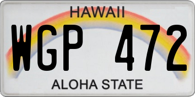 HI license plate WGP472