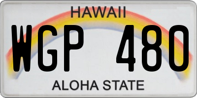 HI license plate WGP480