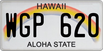 HI license plate WGP620