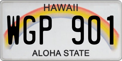 HI license plate WGP901