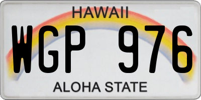 HI license plate WGP976