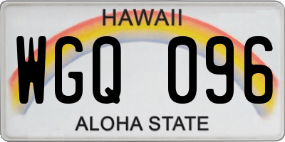 HI license plate WGQ096