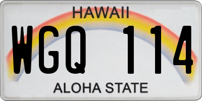 HI license plate WGQ114