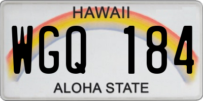 HI license plate WGQ184