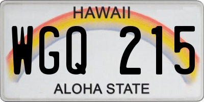 HI license plate WGQ215