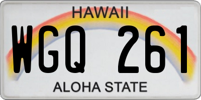 HI license plate WGQ261