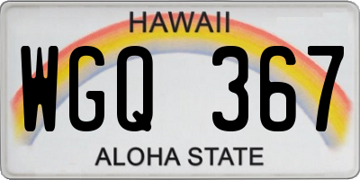 HI license plate WGQ367