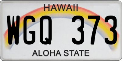 HI license plate WGQ373