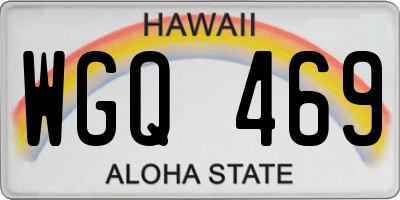 HI license plate WGQ469