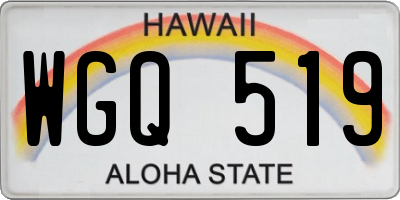 HI license plate WGQ519