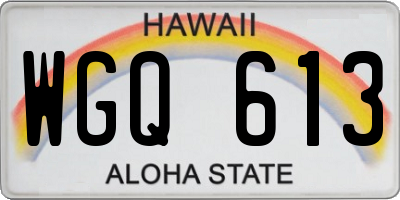 HI license plate WGQ613