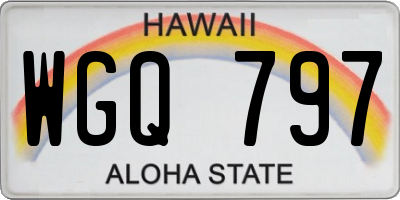 HI license plate WGQ797